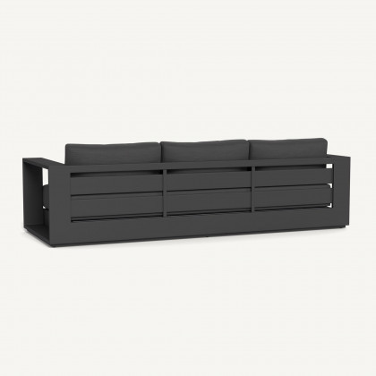 Harbour Hayman Aluminum 3 Seat Sofa - Aluminum Asteroid / Panama Grafito / Batyline Silver