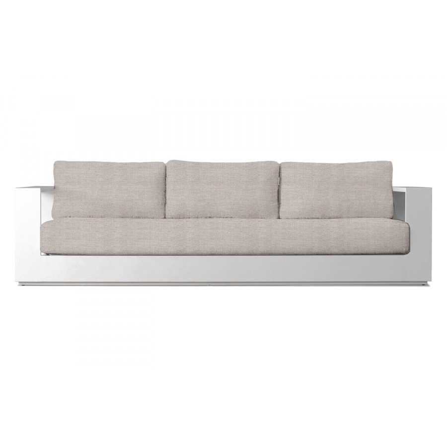 Harbour Hayman 3 Seat Sofa - Aluminum White, Cast Silver