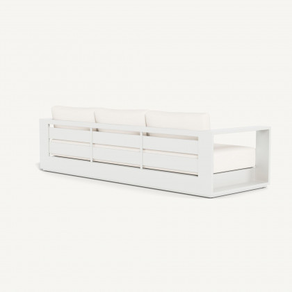 Harbour Hayman Aluminum 3 Seat Sofa - Aluminum White / Panama Blanco / Batyline White