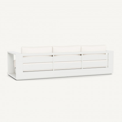 Harbour Hayman Aluminum 3 Seat Sofa - Aluminum White / Panama Blanco / Batyline White