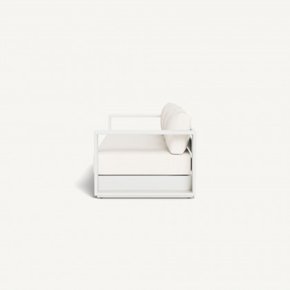 Harbour Hayman Aluminum 3 Seat Sofa - Aluminum White / Panama Blanco / Batyline White
