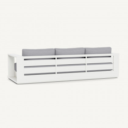 Harbour Hayman Aluminum 3 Seat Sofa - Aluminum White / Panama Cloud / Batyline White