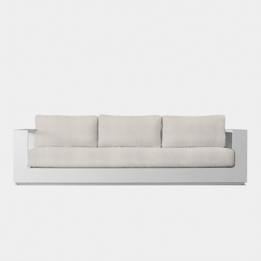 Harbour Hayman 3 Seat Sofa - Aluminum White, Riviera Ivory