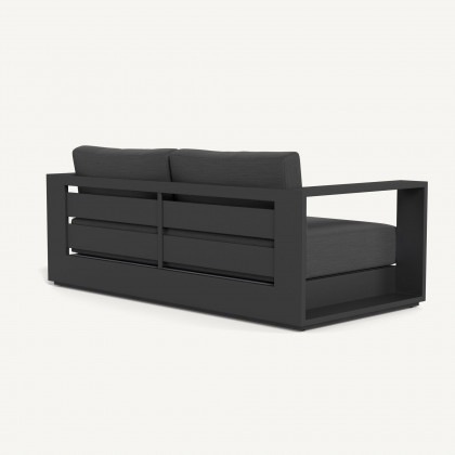 Harbour Hayman Aluminum 2 Seat Sofa - Aluminum Asteroid / Panama Grafito / Batyline Silver