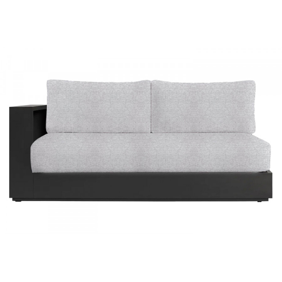 Harbour Hayman 2 Seat 1 Arm Left - Aluminum Asteroid, Copacabana Sand