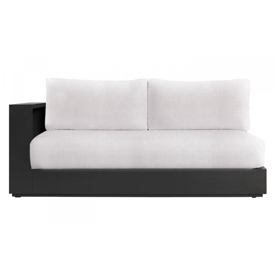 Harbour Hayman 2 Seat 1 Arm Left - Aluminum Asteroid, Panama Blanco