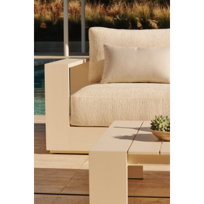 Harbour Hayman Aluminum 2 Seat 1 Arm Left - Aluminum Asteroid / Panama Marble / Batyline Silver