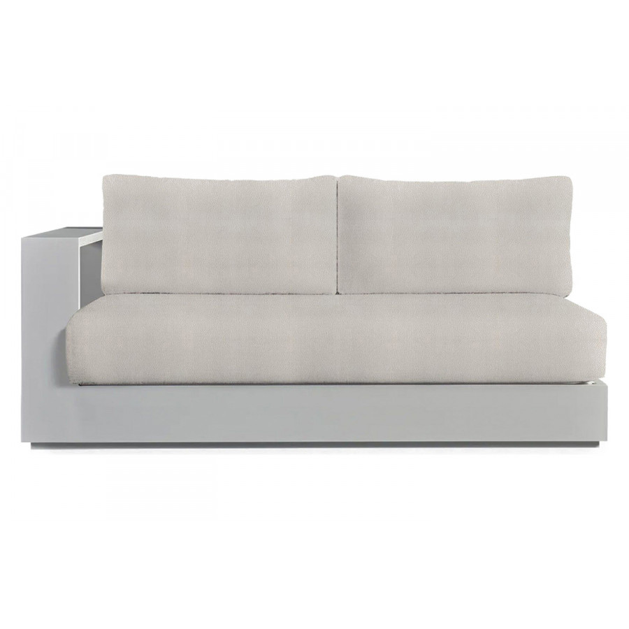 Harbour Hayman 2 Seat 1 Arm Left - Aluminum White, Riviera Ivory