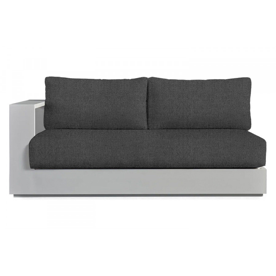 Harbour Hayman 2 Seat 1 Arm Left - Aluminum White, Siesta Slate