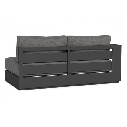 Harbour Hayman 2 Seat 1 Arm Left - Aluminum White, Siesta Slate