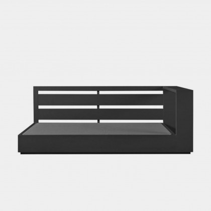 Harbour Hayman Aluminum 2 Seat 1 Arm Right - Aluminum Asteroid / Copacabana Midnight / Batyline Silver