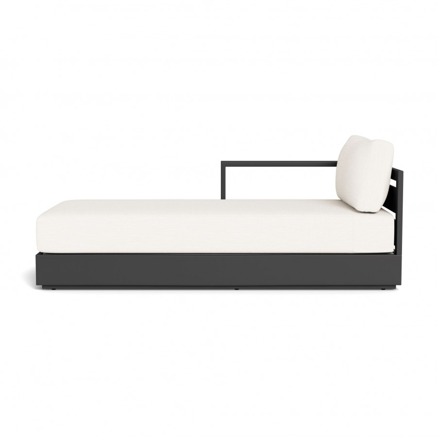 Harbour Hayman Aluminum Chaise Left - Aluminum Asteroid / Panama Blanco / Batyline Silver