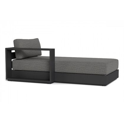 Harbour Hayman Chaise Left - Aluminum Asteroid, Siesta Taupe