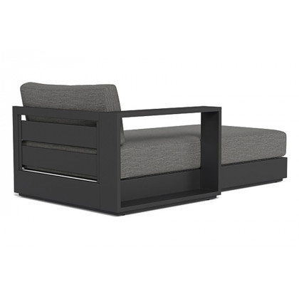 Harbour Hayman Chaise Left - Aluminum Asteroid, Siesta Taupe