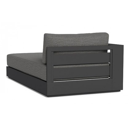 Harbour Hayman Chaise Left - Aluminum Asteroid, Siesta Taupe