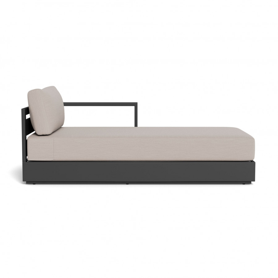 Harbour Hayman Aluminum Chaise Right - Aluminum Asteroid / Panama Marble / Batyline Silver