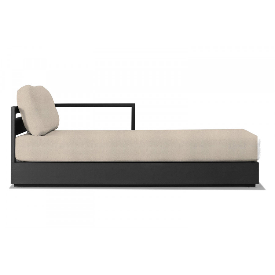 Harbour Hayman Chaise Right - Aluminum Asteroid, Riviera Sand