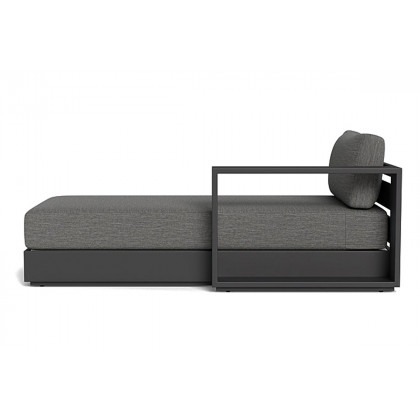 Harbour Hayman Chaise Right - Aluminum Asteroid, Siesta Slate