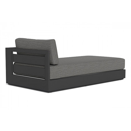 Harbour Hayman Chaise Right - Aluminum White, Panama Cloud