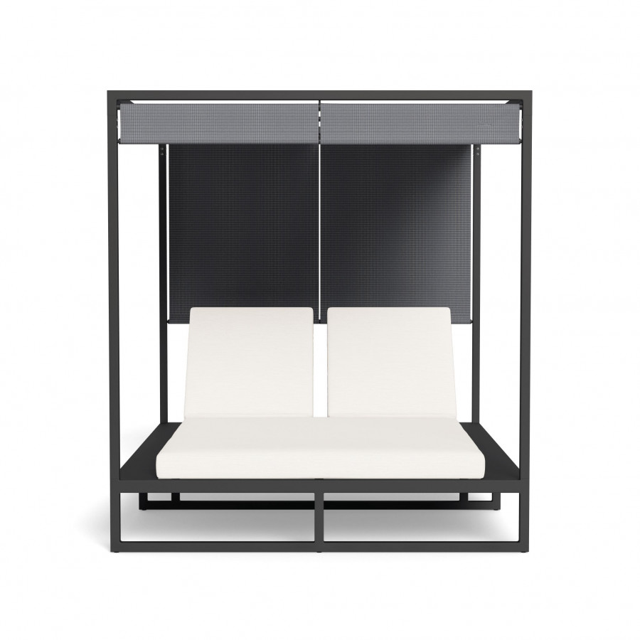 Harbour Hayman Aluminum Curtain Cabana - Aluminum Asteroid / Panama Blanco / Batyline Silver