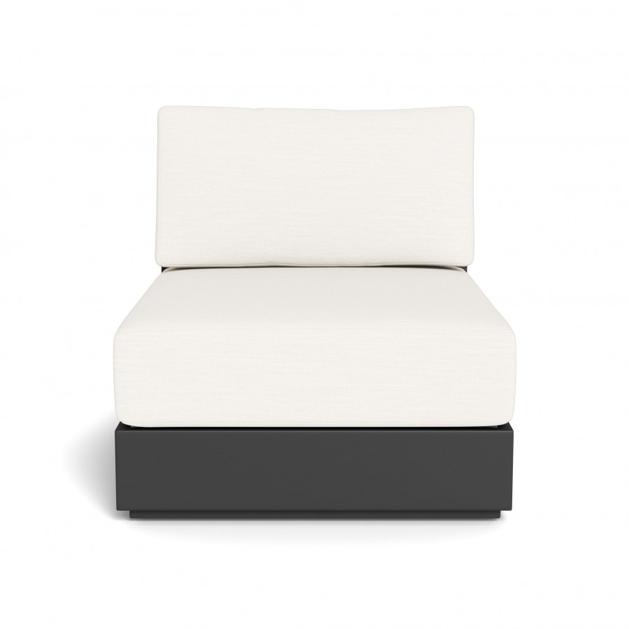 Harbour Hayman Aluminum Armless Single - Aluminum Asteroid / Panama Blanco / Batyline Silver