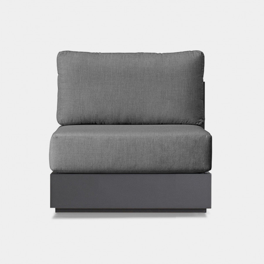 Harbour Hayman Armless Single - Aluminum Asteroid, Siesta Indigo, Batyline Silver