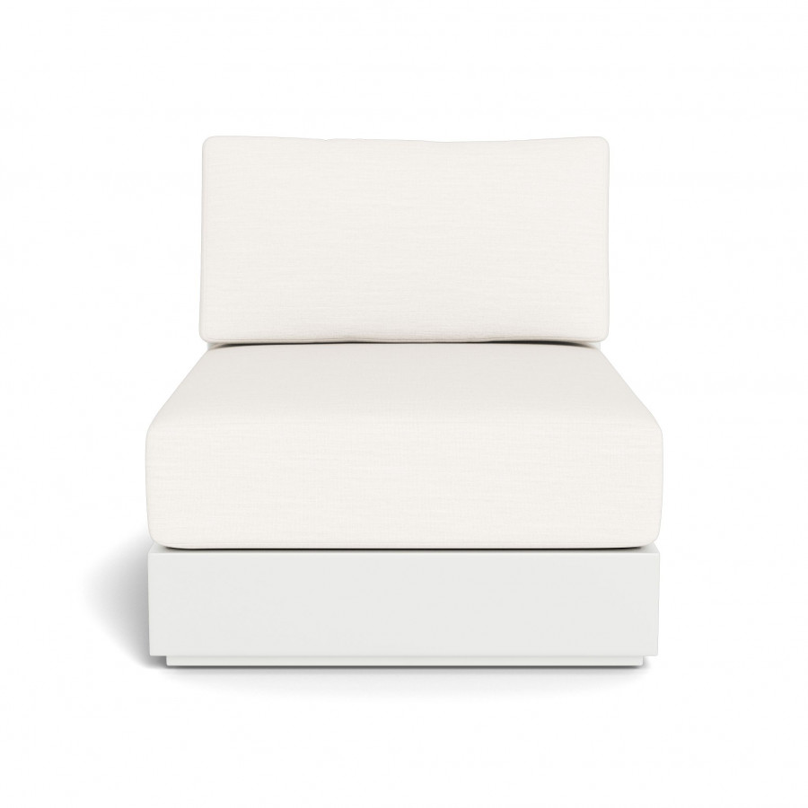Harbour Hayman Aluminum Armless Single - Aluminum White / Panama Blanco / Batyline White