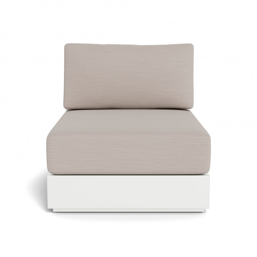 Harbour Hayman Armless Single - Aluminum White, Panama Marble, Batyline White
