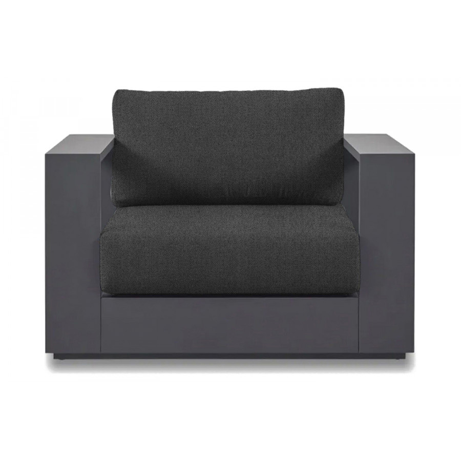Harbour Hayman Swivel Lounge Chair - Aluminum Asteroid, Siesta Slate