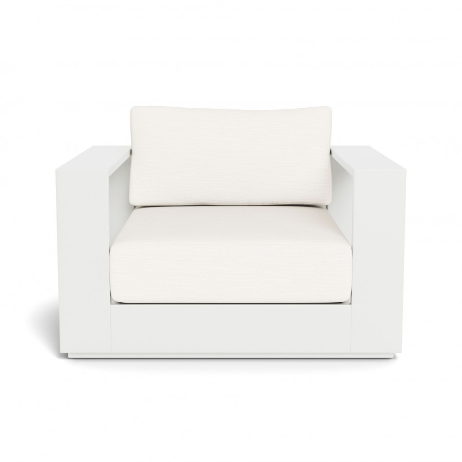 Harbour Hayman Aluminum Swivel Lounge Chair - Aluminum White / Panama Blanco / Batyline White