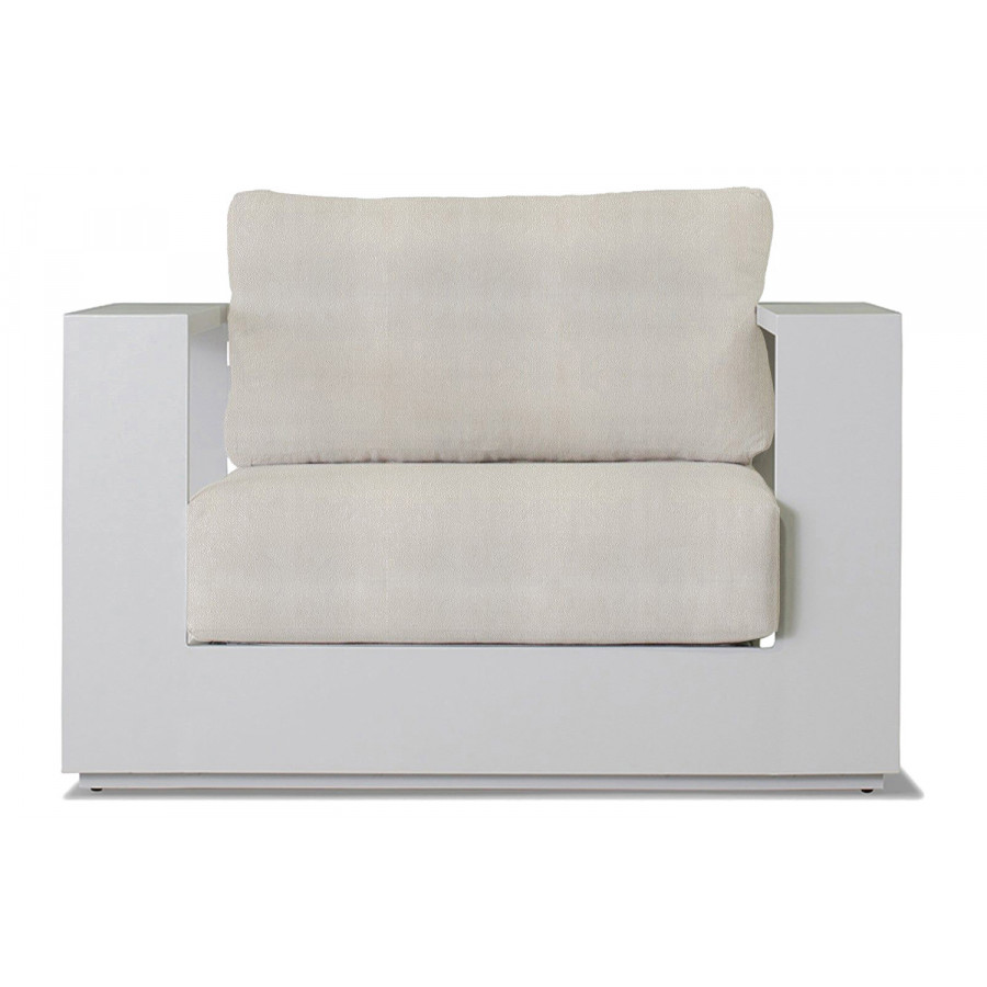 Harbour Hayman Swivel Lounge Chair - Aluminum White, Riviera Ivory