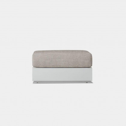 Harbour Hayman Ottoman - Aluminum Asteroid, Siesta Slate, Batyline Silver