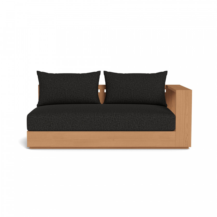 Harbour Hayman Teak 2 Seat 1 Arm Right - Teak Natural, Copacabana Midnight, Batyline White