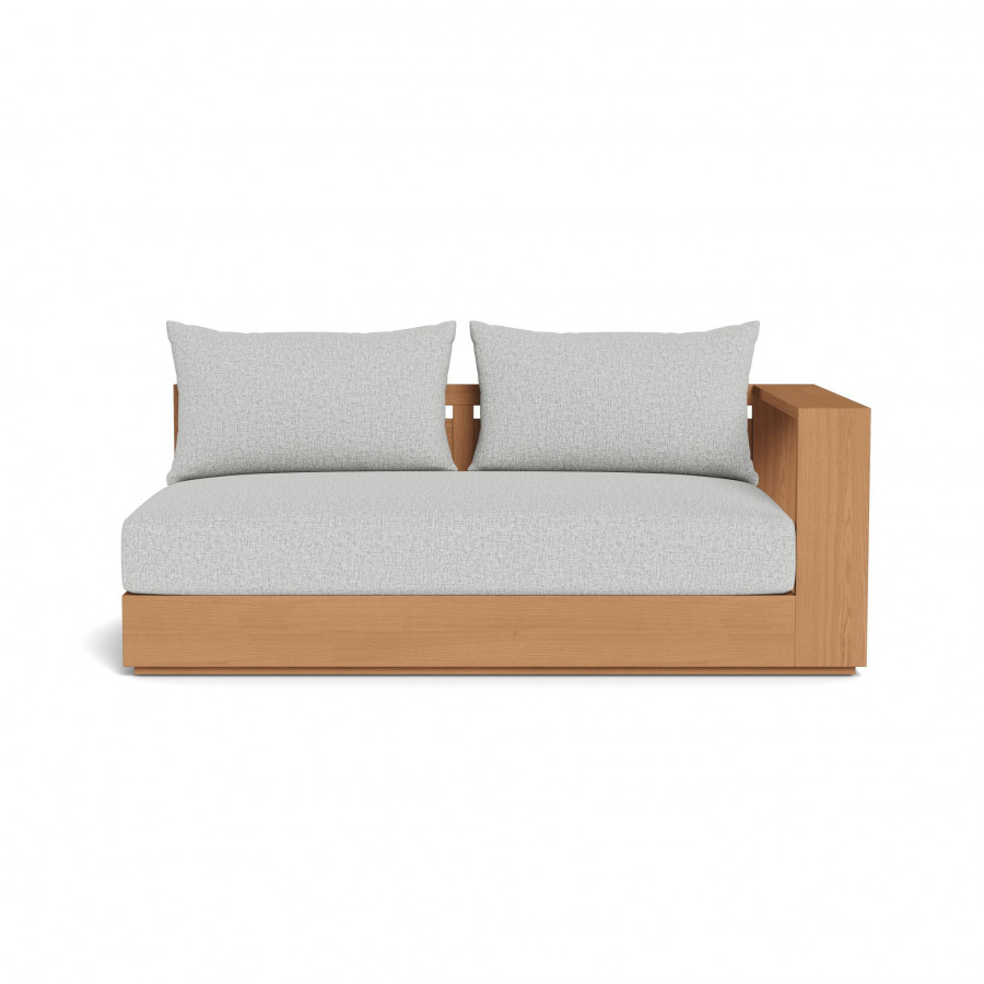 Harbour Hayman Teak 2 Seat 1 Arm Right - Teak Natural / Copacabana Sand / Batyline White