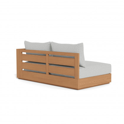 Harbour Hayman Teak 2 Seat 1 Arm Right - Teak Natural / Copacabana Sand / Batyline White