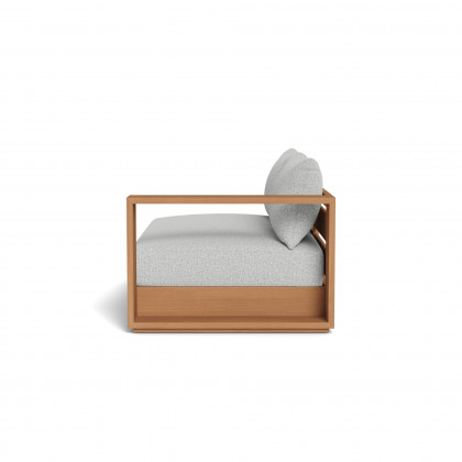 Harbour Hayman Teak 2 Seat 1 Arm Right - Teak Natural / Copacabana Sand / Batyline White