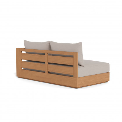 Harbour Hayman Teak 2 Seat 1 Arm Right - Teak Natural / Panama Marble / Batyline White