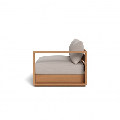 Harbour Hayman Teak 2 Seat 1 Arm Right - Teak Natural / Panama Marble / Batyline White
