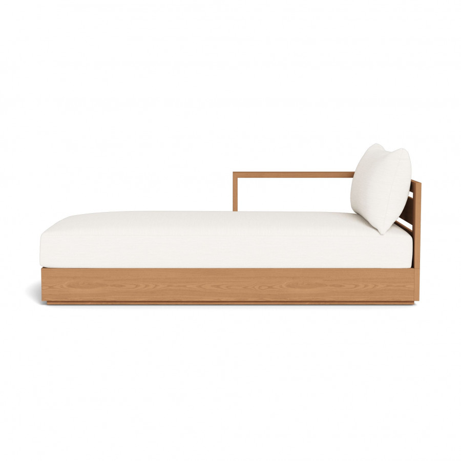 Harbour Hayman Teak Chaise Left - Teak Natural / Panama Blanco / Batyline White