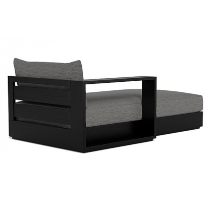 Harbour Hayman Teak Chaise Left - Teak Natural, Panama Cloud