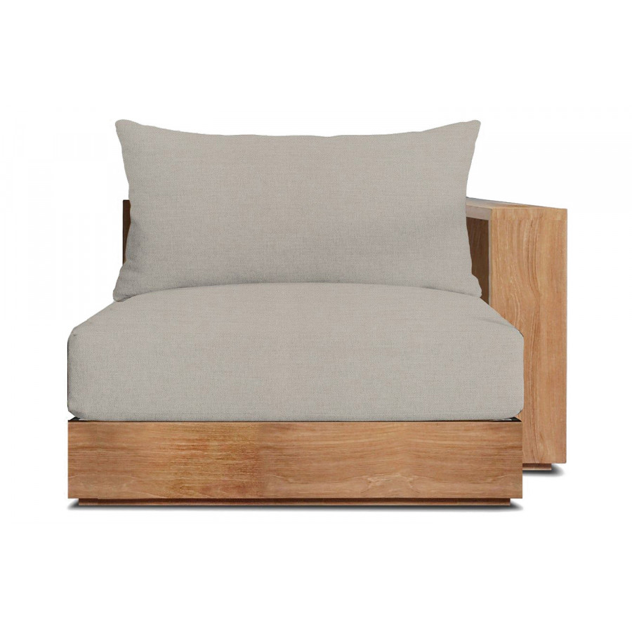 Harbour Hayman Teak Chaise Right - Teak Natural, Panama Marble