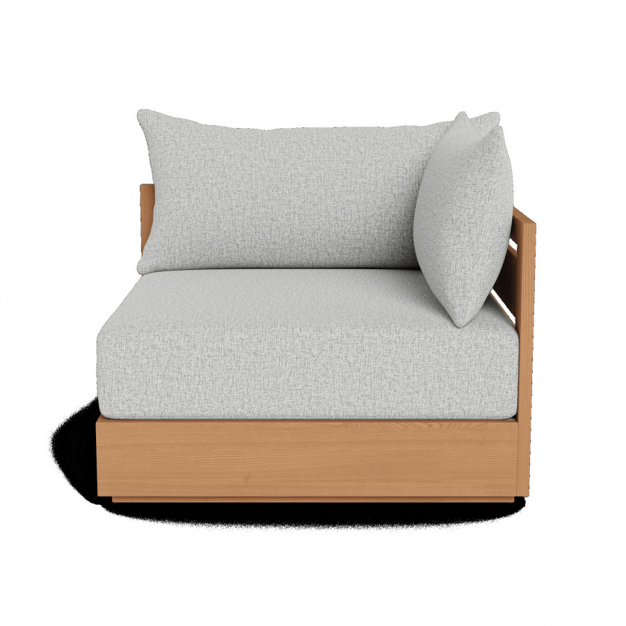 Harbour Hayman Teak Corner - Teak Natural, Panama Blanco, Batyline White
