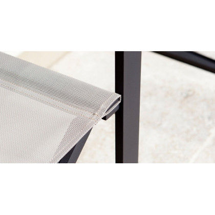 Harbour Lca Dining Chair - Aluminum Asteroid / Batyline Silver