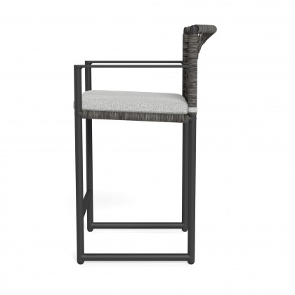 Harbour Loop Counter Stool - Aluminum Asteroid / Copacabana Sand / Wicker Gray