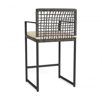 Harbour Loop Counter Stool - Aluminum Asteroid / Riviera Sand / Wicker Gray