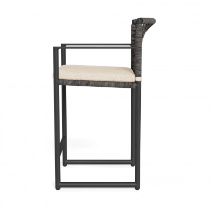 Harbour Loop Counter Stool - Aluminum Asteroid / Riviera Sand / Wicker Gray