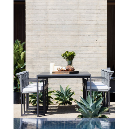 Harbour Loop Stacking Sun Lounge in Aluminum Asteroid / Batyline Silver