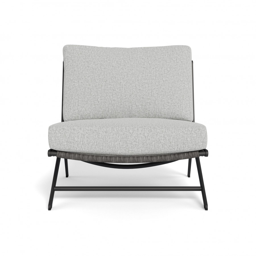 Harbour Loop Easy Chair - Aluminum Asteroid / Copacabana Sand / Wicker Gray