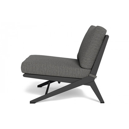 Harbour Loop Easy Chair - Aluminum Asteroid / Copacabana Sand / Wicker Gray