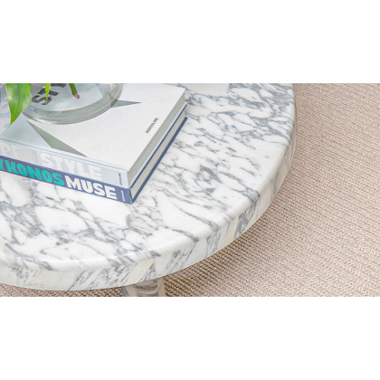 Harbour Lucca Round Coffee Table 47" - Marble Arabescato